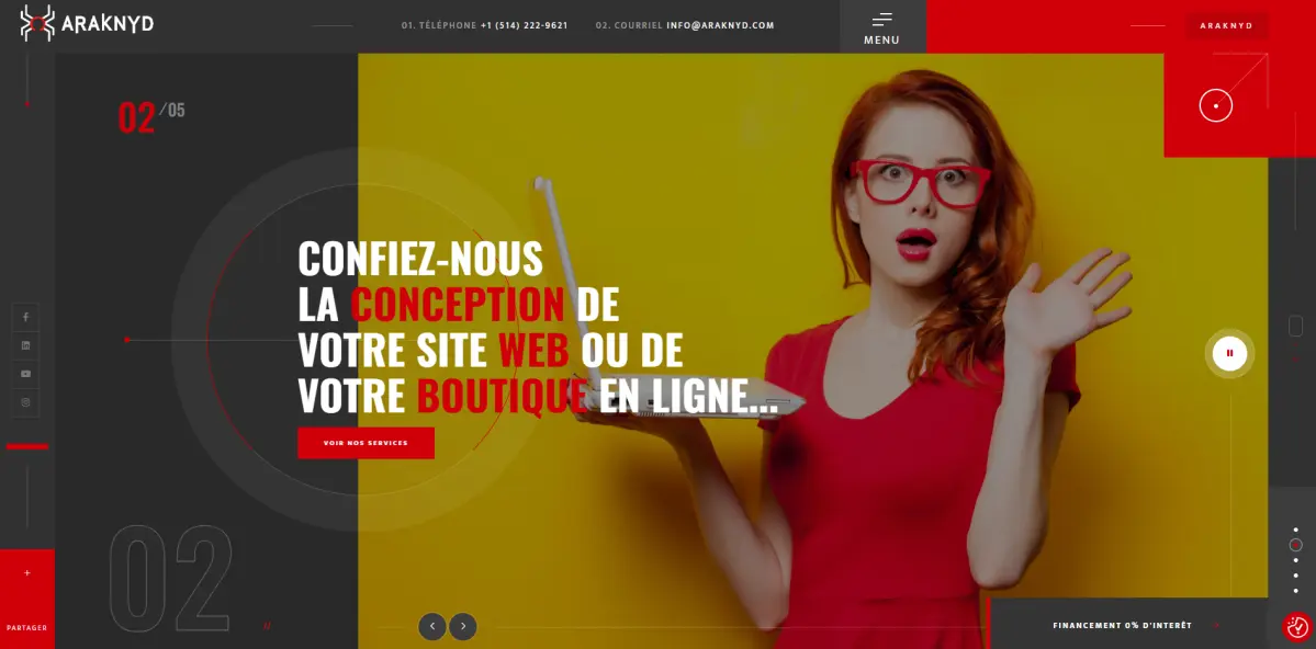 Araknyd, Solutions Web